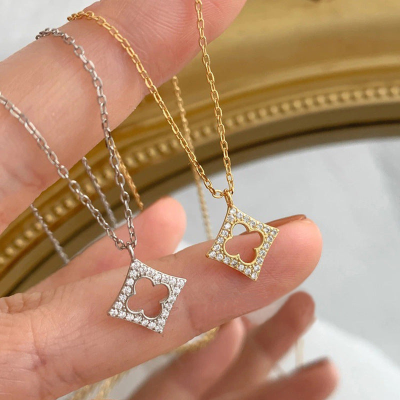 Full Diamond Mori Style Summer Fresh Clavicle Chain Light Luxury Necklaces