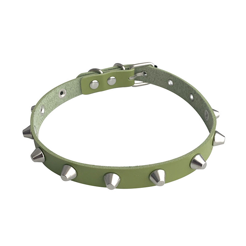 Rivet Punk Metal Rock Couple Trend Clavicle Chain Can Collar