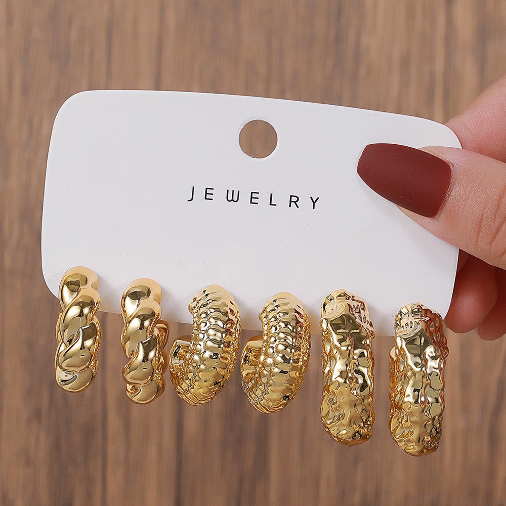 Women's Gold Resin Personalized Simple Ear High-grade Earrings