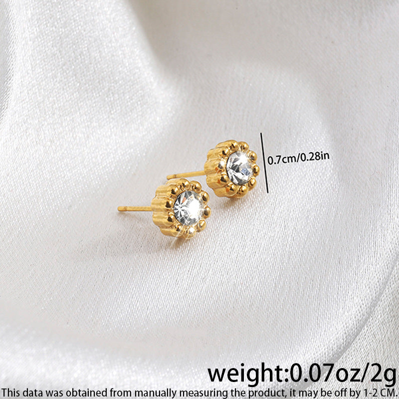 High-grade Fashionable Versatile Micro Diamond Butterfly Earrings