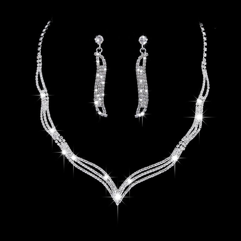 Classic Stylish Bridal Three-piece Fashion Tassel Necklaces