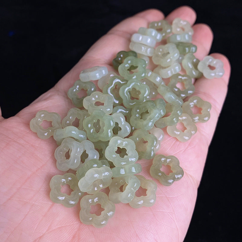 Natural Material Clear Water Jade Five-pointed Jewelry Accessories