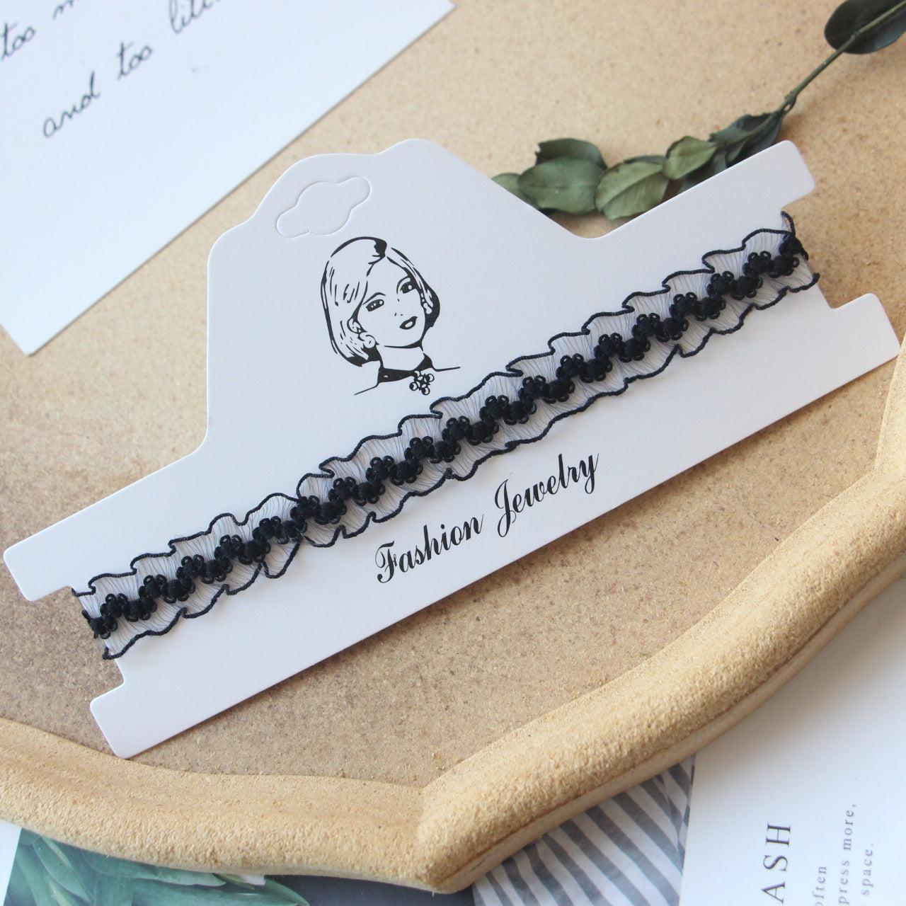 Female Niche Design Clavicle Chain Black Dark Neck Band Necklaces