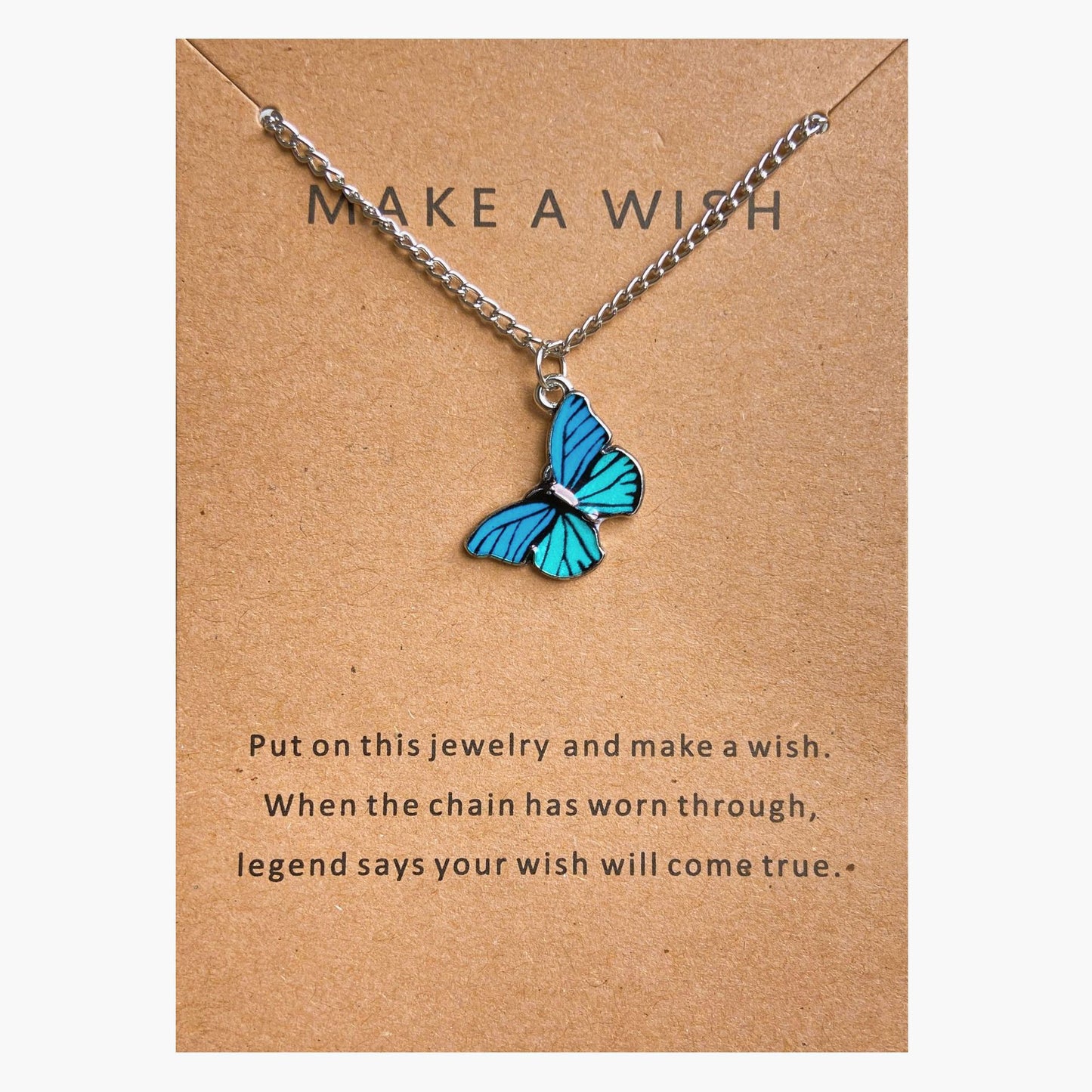 Bohemian Alloy Multicolor Butterfly Stainless Steel Necklaces