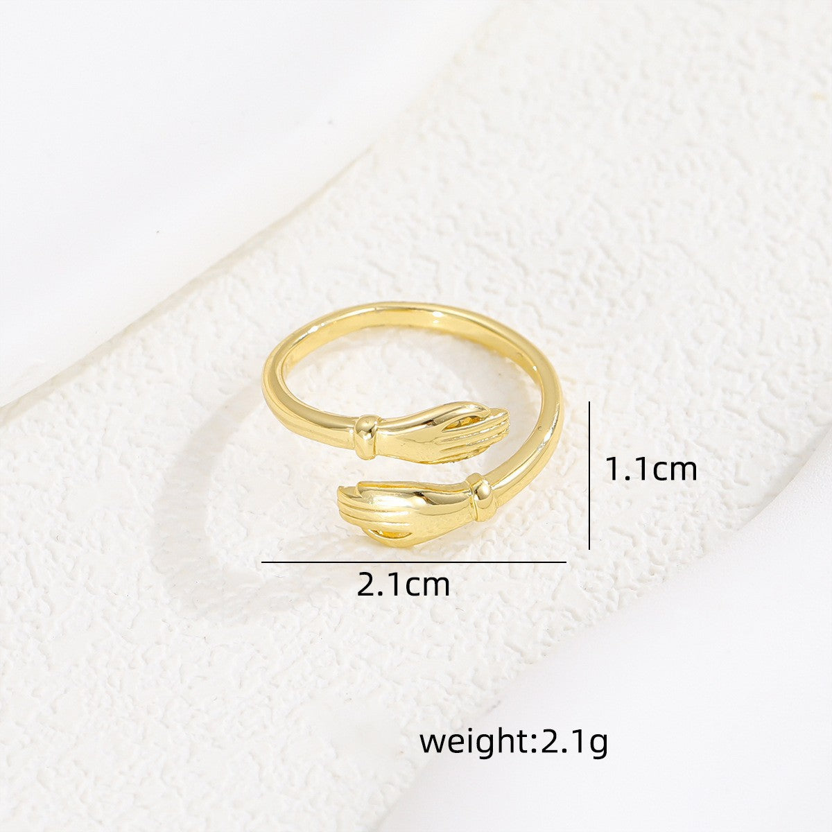Braiding Copper Inlaid Zirconium Real Gold Winding Female High Sense Ring