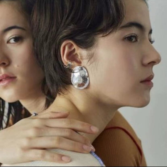 Women's Glossy Niche High-grade Irregular Exaggerated Trendy Earrings
