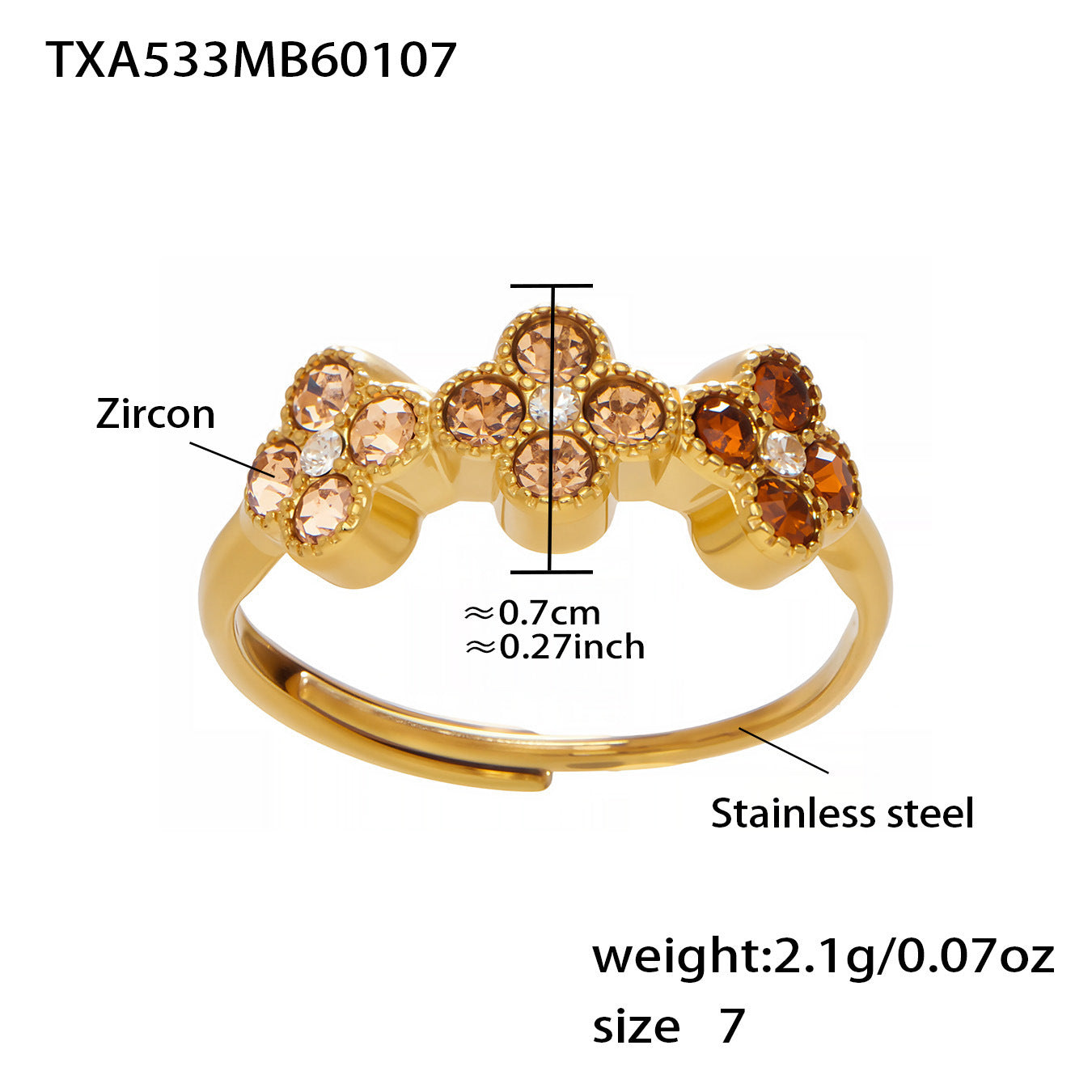 Elegant Color Inlaid Zircon Petal Clover Fashion Lady Jewelry Set