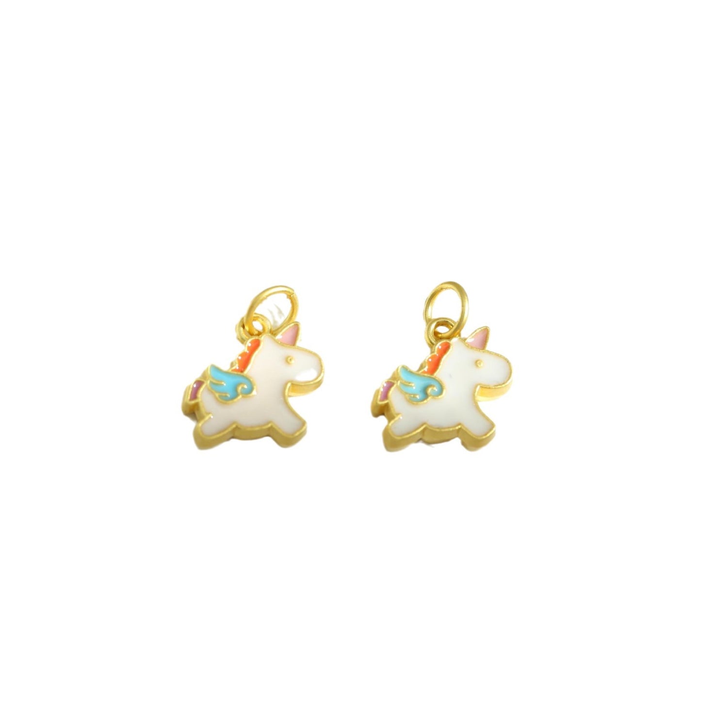 Cartoon Cute Design Unicorn Heart String Pendants