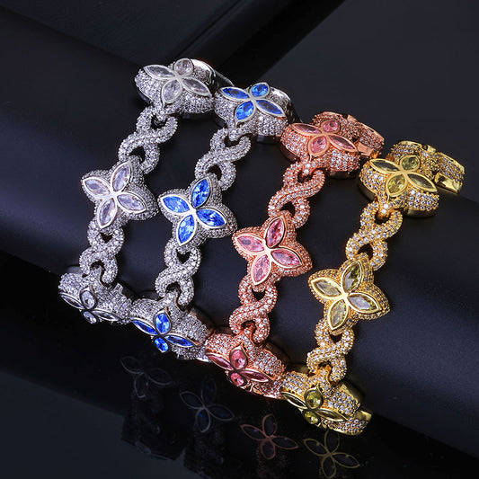Men's Zircon Cuban Hip Hop High Sense Bracelets