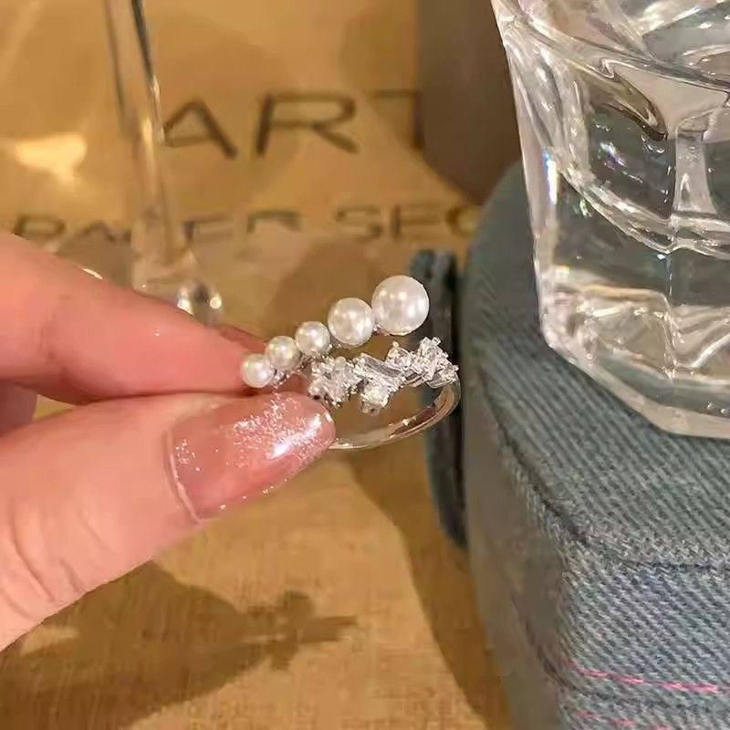 Women's Zircon Light Luxury Minority High-grade Index Finger Exquisite Rings