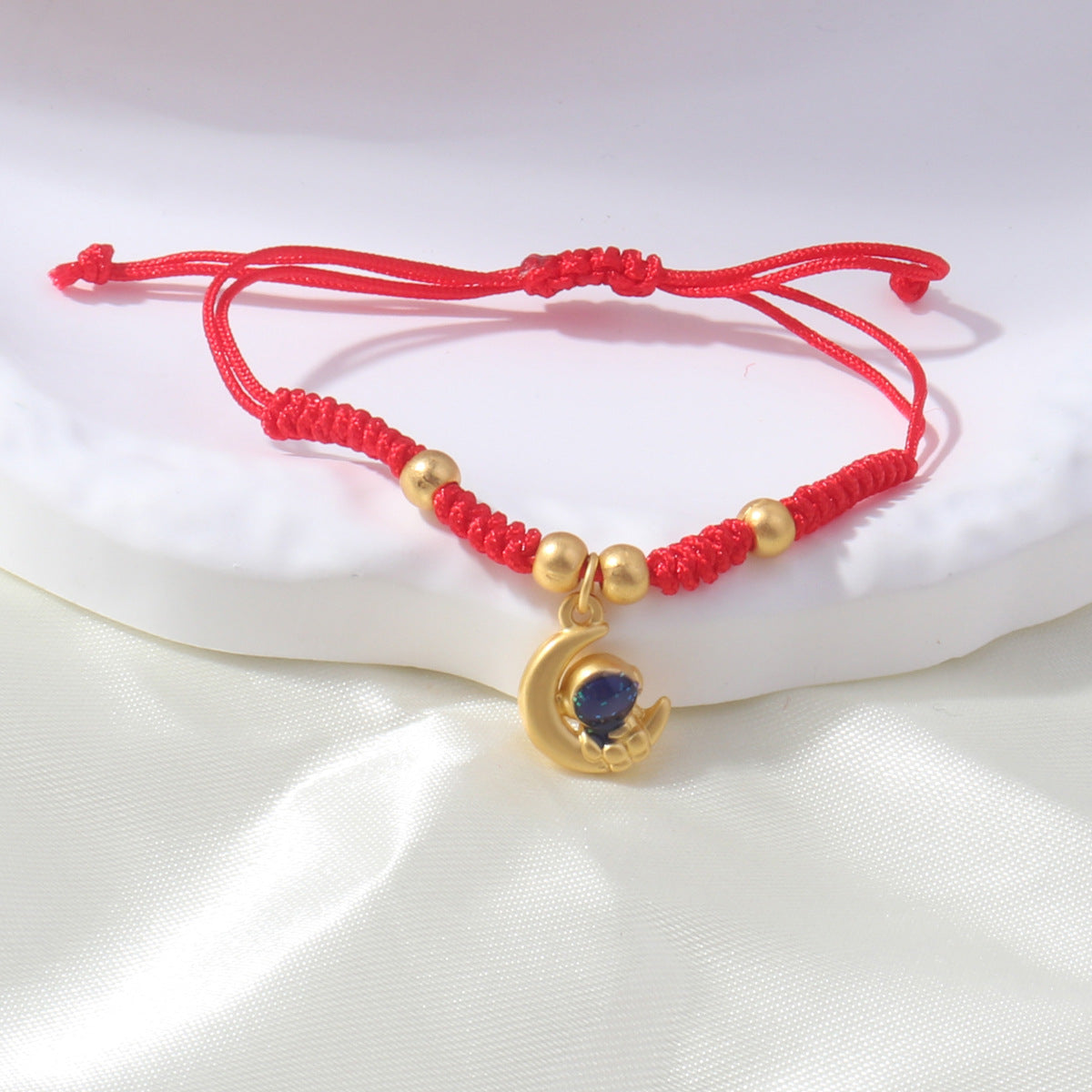 Braided Red Rope Auspicious Language Butterfly Fortune Cat Safe Joy Bracelets