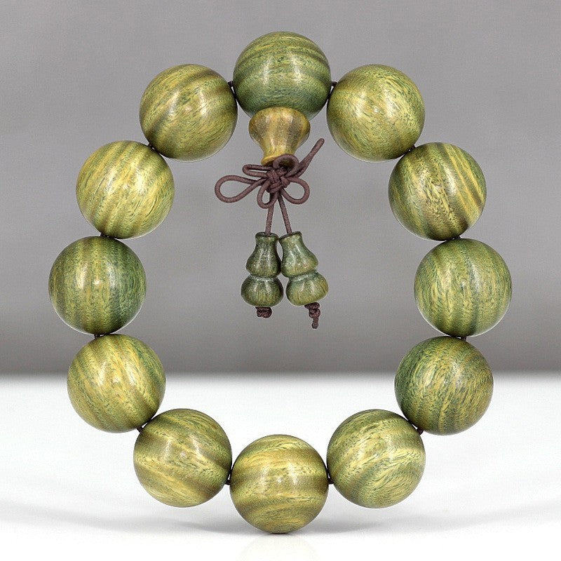 Women's & Men's Sandalwood Buddha Beads Rift Grain Small Bracelets