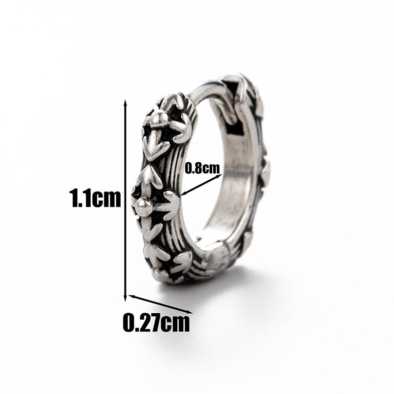 Men's Stainless Steel Cast Skull Letter Pattern Rings