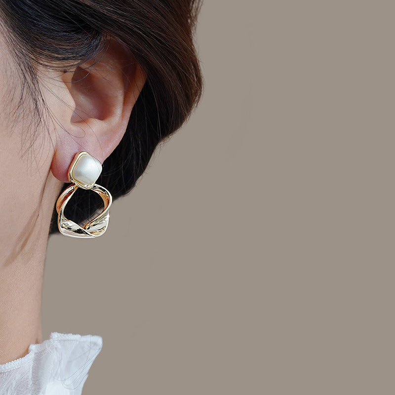 Women's French Style Matte Vintage Circle Light Rings