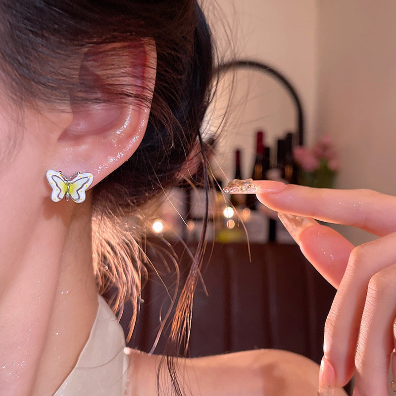 Glazed Butterfly Fairy Temperamental Premium Unique Earrings
