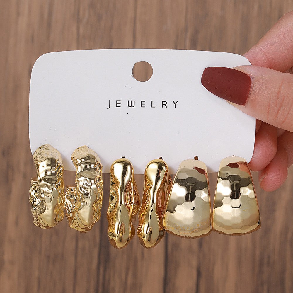 Women's Gold Resin Personalized Simple Ear High-grade Earrings