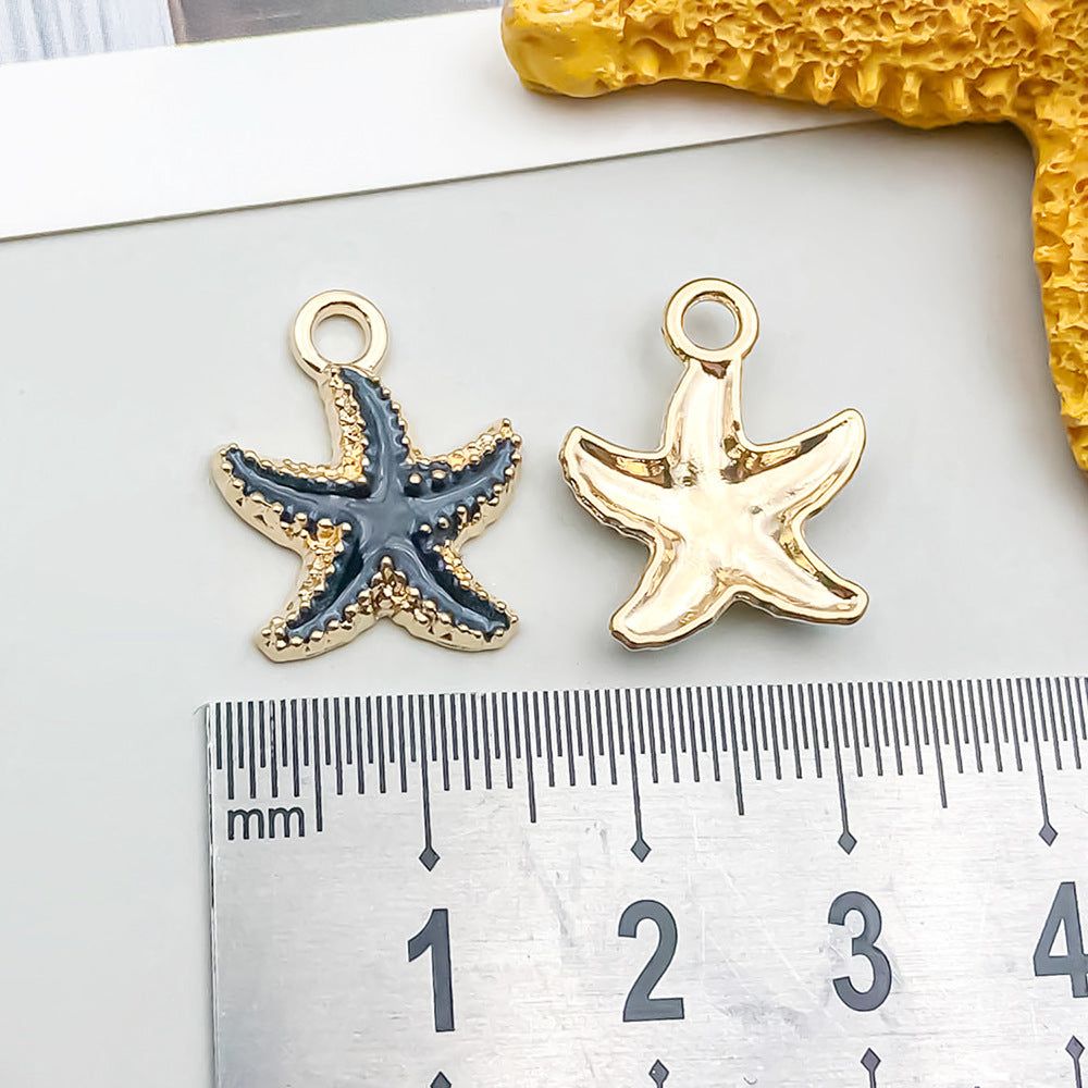 Colorful Oil Alloy Simulation Marine Conch Pendants