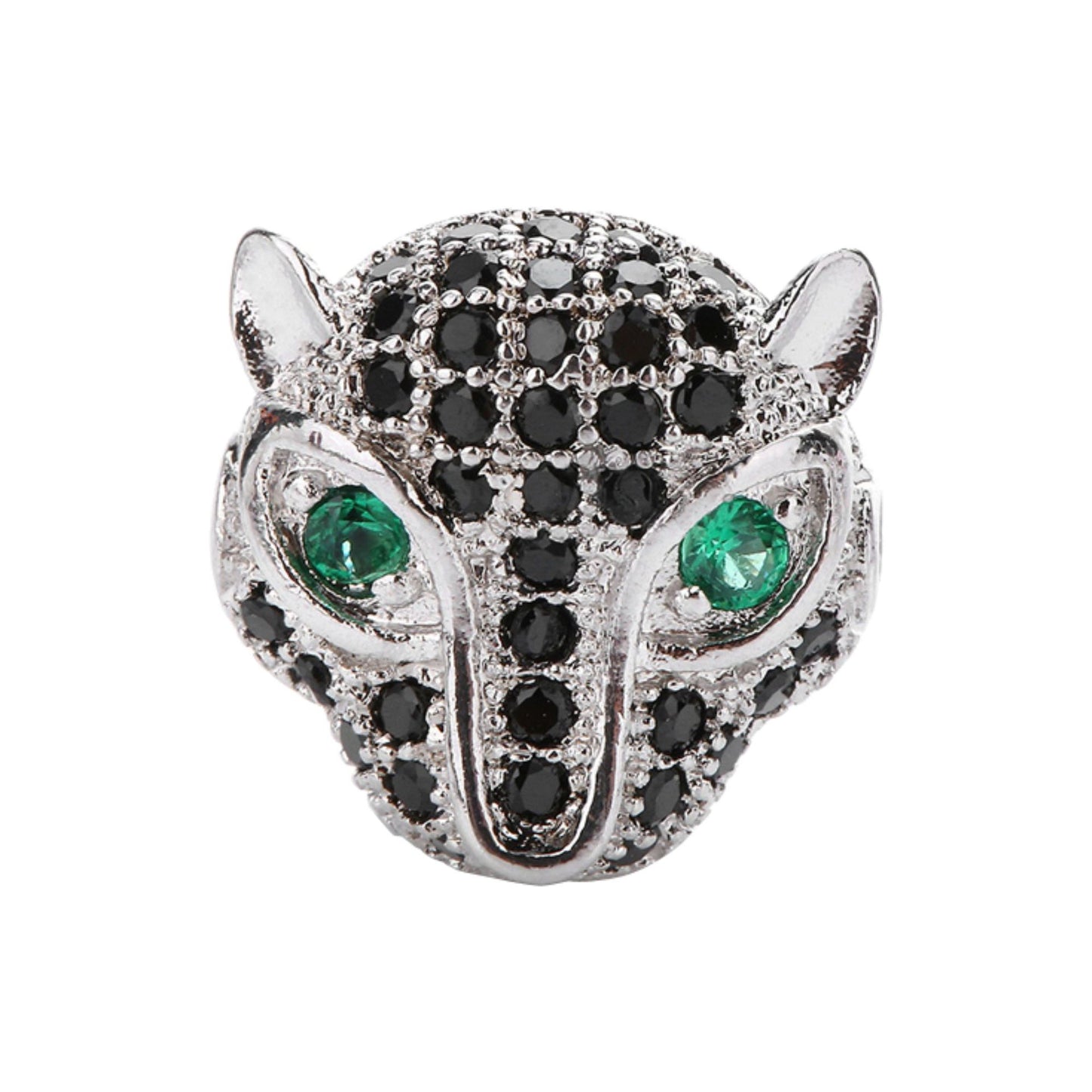 Source Copper Zircon Style Leopard Head Woven Bracelets