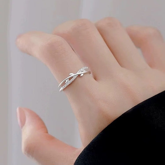 Women's Branch Buds Sterling Sier Design Simple Fashion Rings