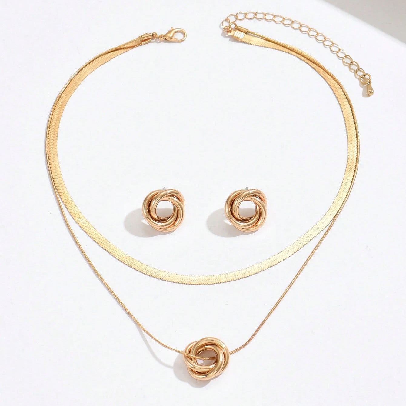 Twisted Double Layer Snake Bone Ear Female Twin Twist Simple Necklaces