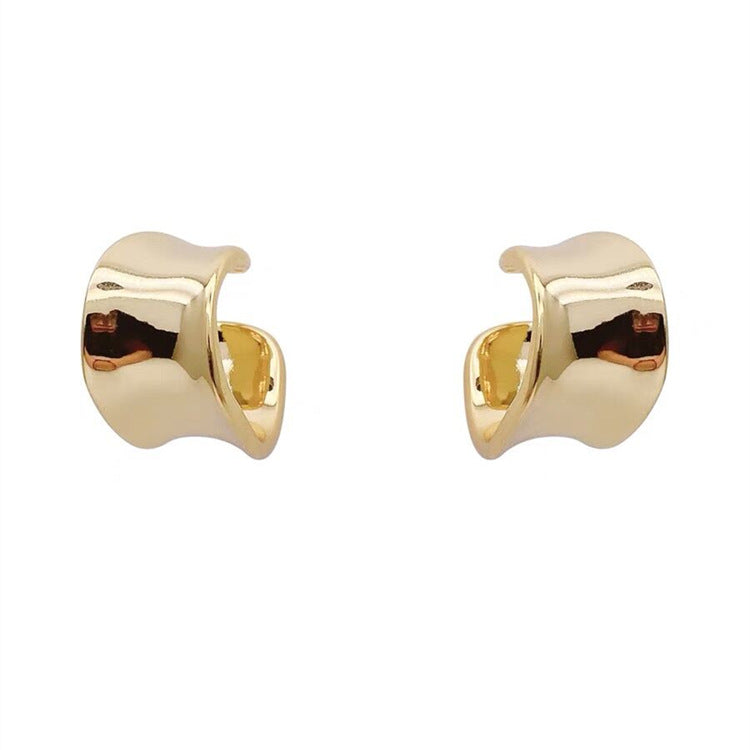 Metal Shaped Female Light Luxury Simplicity Earrings