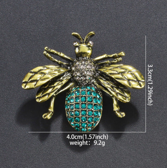 Women's & Men's Bee Alloy Crystal Brooch Neckline Fixing Brooches