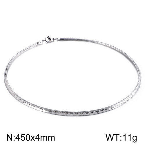 Women's & Men's Fashion Titanium Steel Simple Popular Round Gold Necklaces