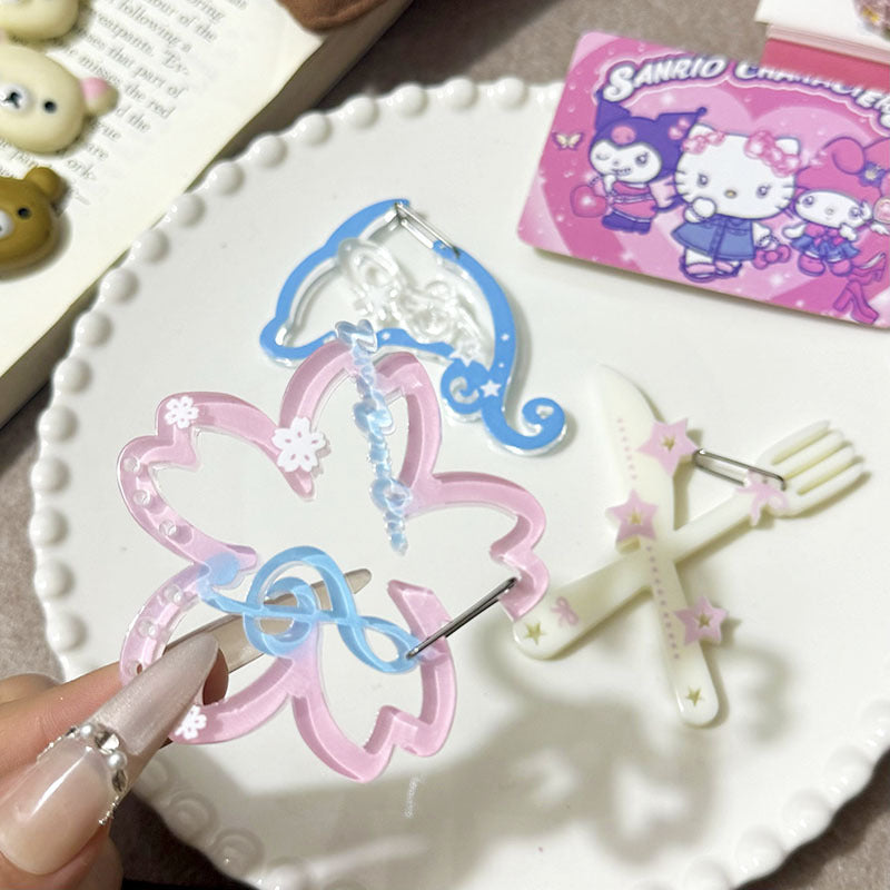 Acrylic Shaped Multifunctional Key Cartoon Shape Jewelry Accessories