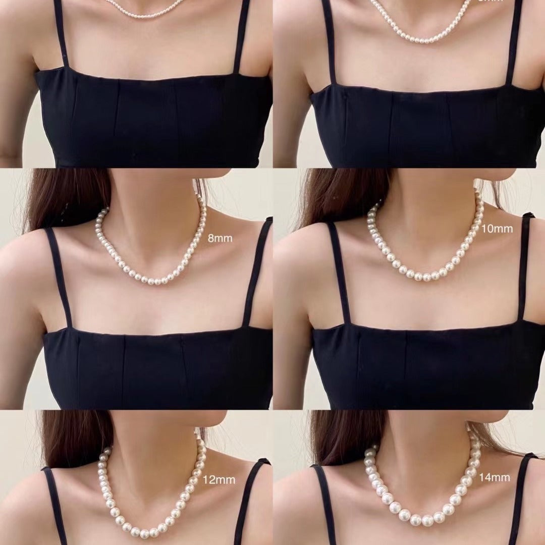 Women's Pearl Retro French Short Temperamental Fashionable Baroque Necklaces