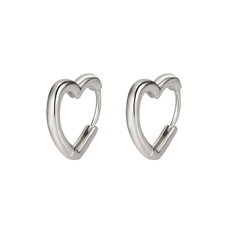 Women's Korean Style Love Heart Personality Art Heart-shaped Earrings