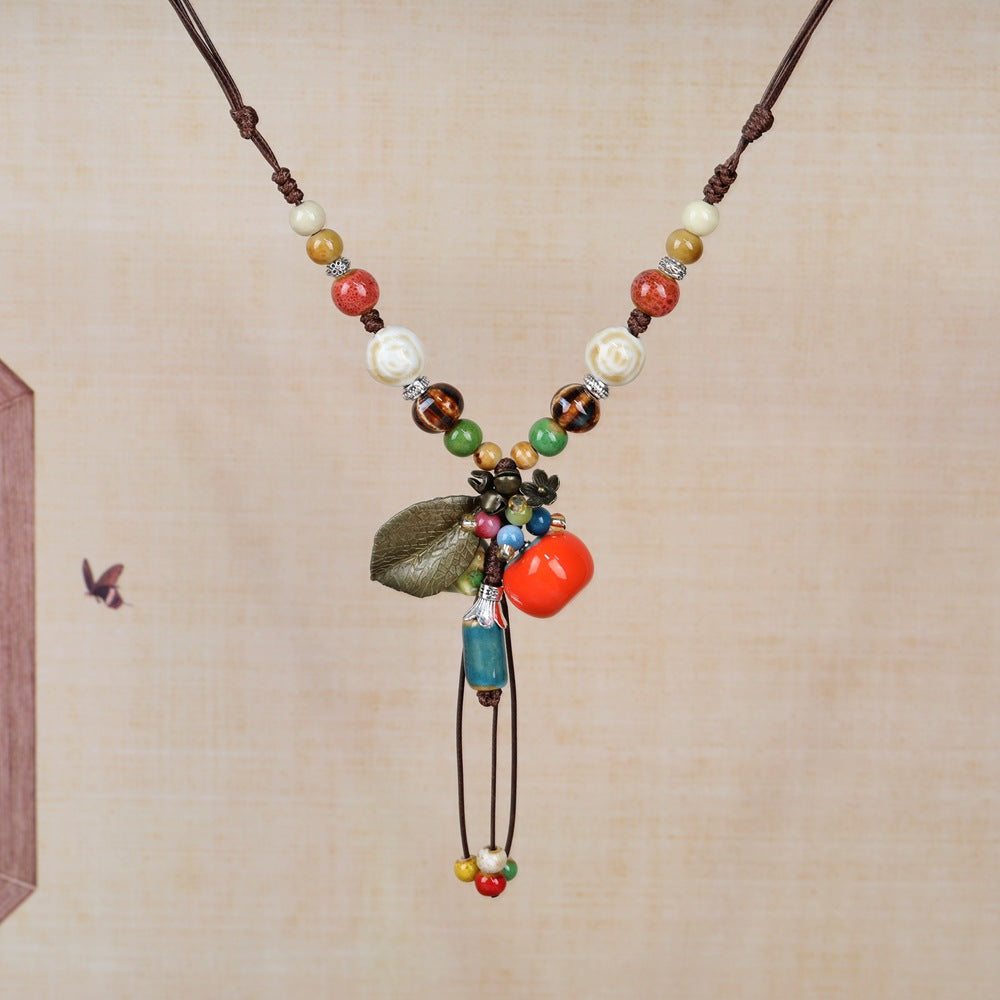 Chinese Ethnic Style Butterfly Niche Ancient Necklaces