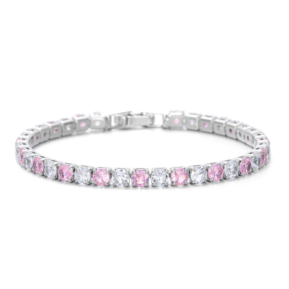 Zircon Single Row Full Diamond Adjustable Draw Tennis Fashion Bracelet
