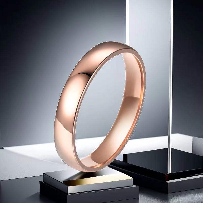 Stainless Steel Style Niche Advanced Light Luxury Titanium Simple Ring