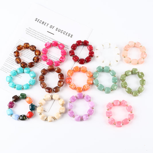 Style Female Niche Acrylic Geometric Solid Bracelet