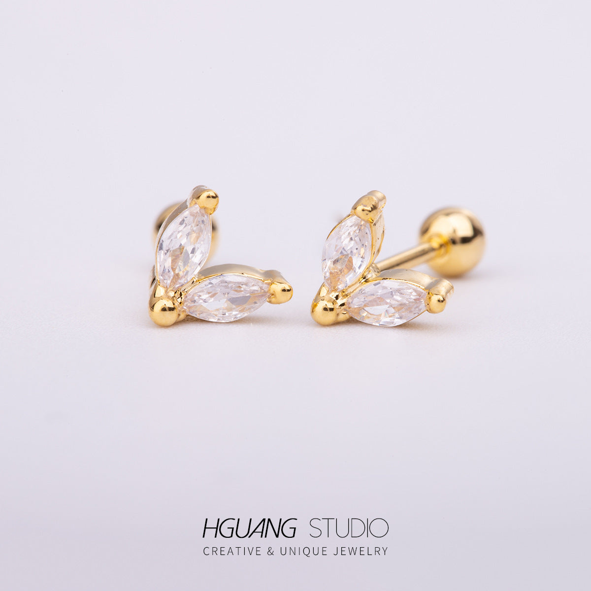 Inlaid Zirconium Ear Bone Original Design Earrings