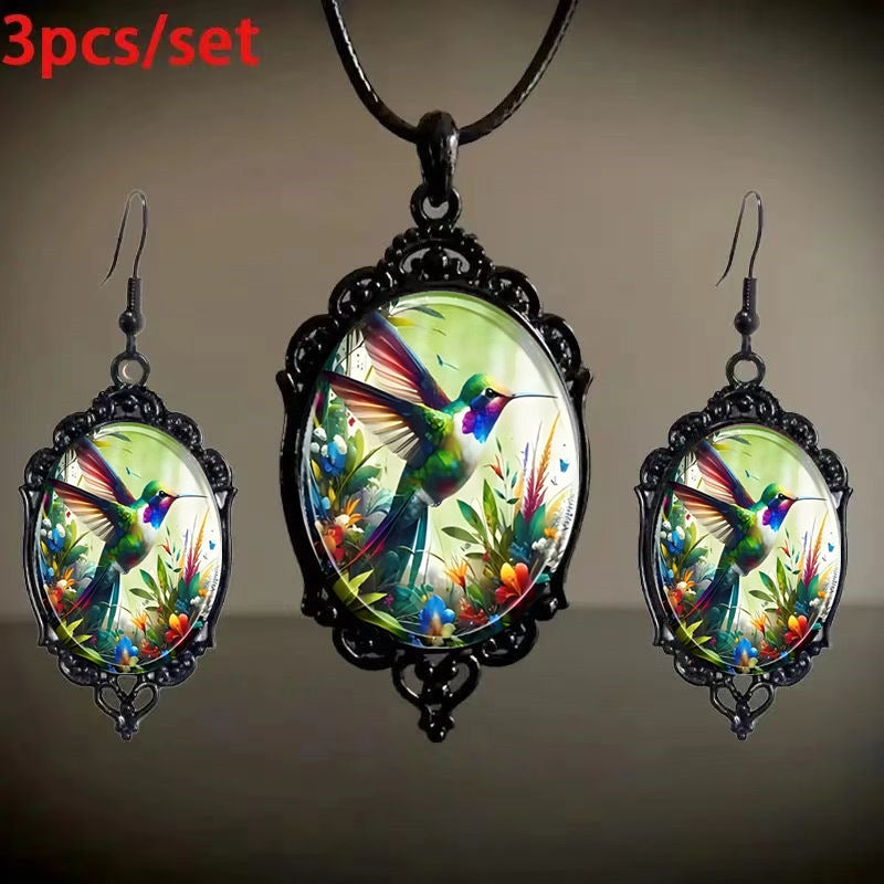 Fashion Elegant Glass Suite Romantic Gift Jewelry Set