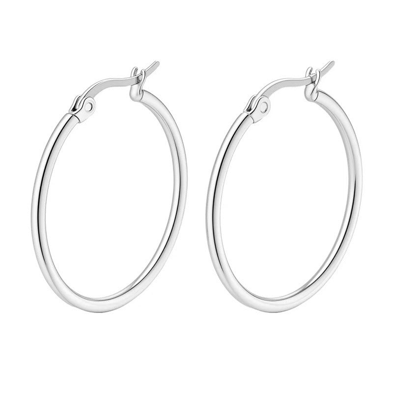 Circle Female Niche Temperament Simple Exaggerated Earrings