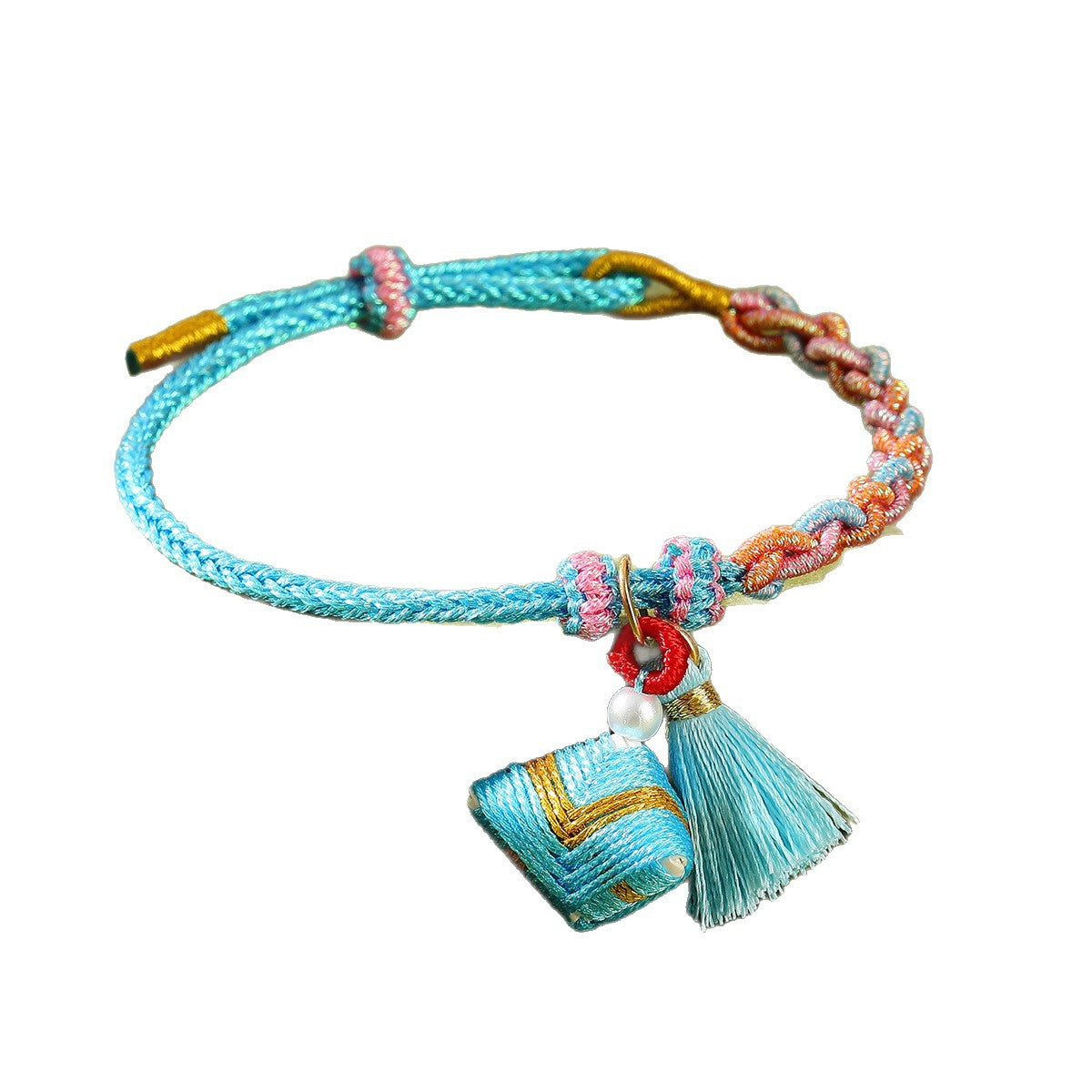 Rope Dragon Boat Festival Carrying Strap Tassel Peach Blossom Knot Bracelet