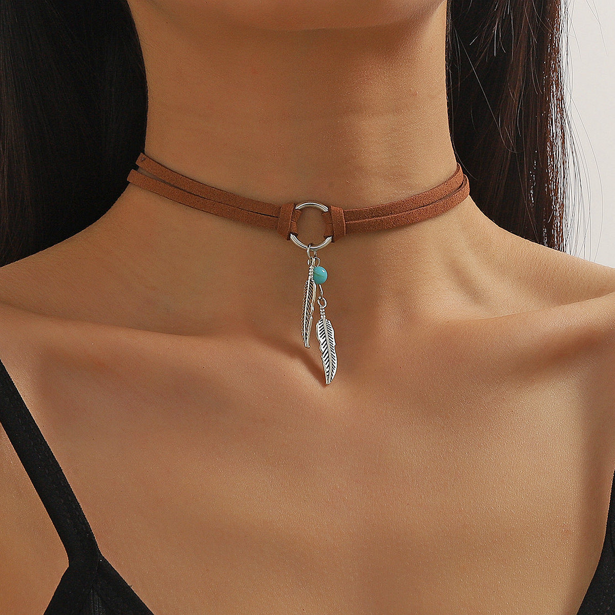 Bohemian Ethnic Style Turquoise Vintage Long Sweater Necklace