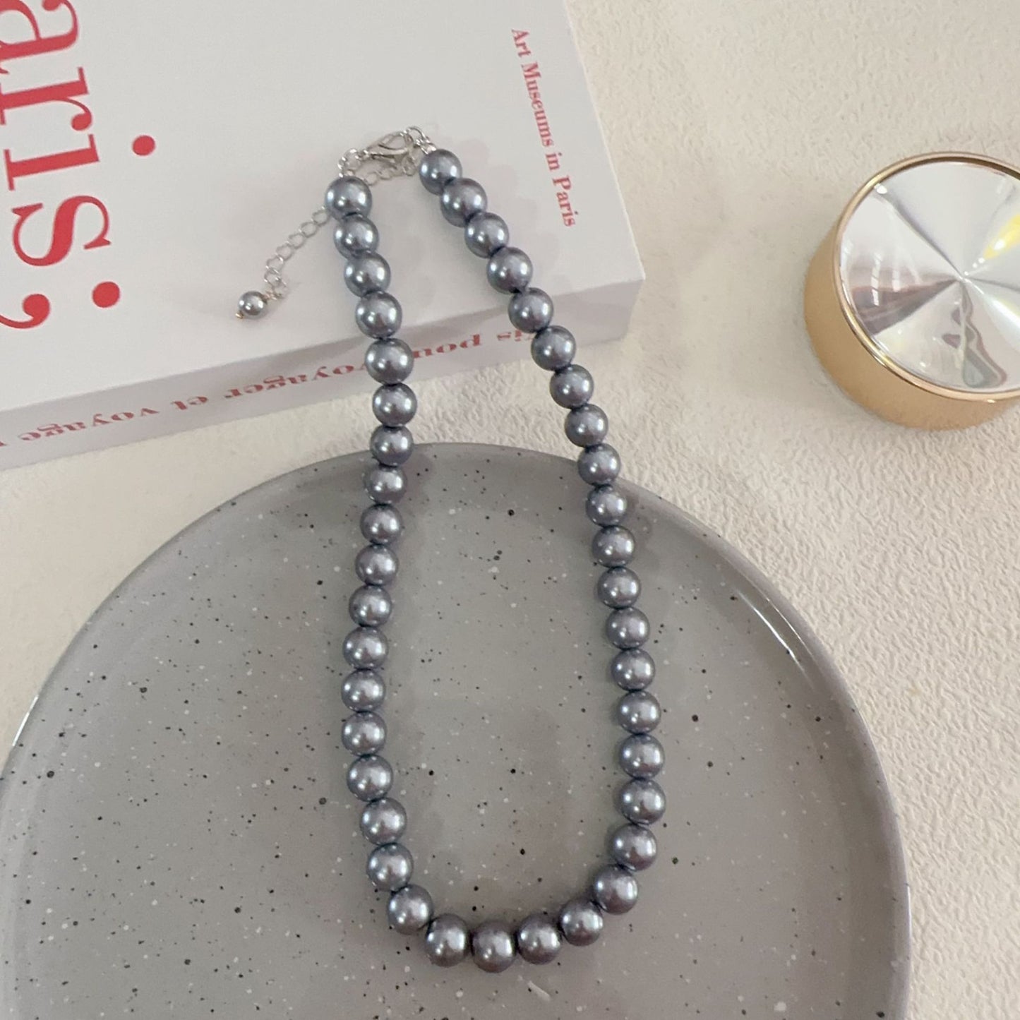 Women's & Men's Creative Round Beads Black For Dark Style Sweet Cool Fashion Necklaces