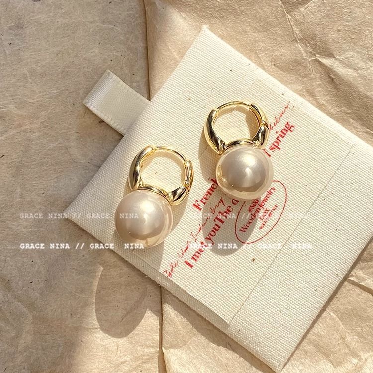 Women's Sier Pearl Light Luxury Sense Niche Earrings