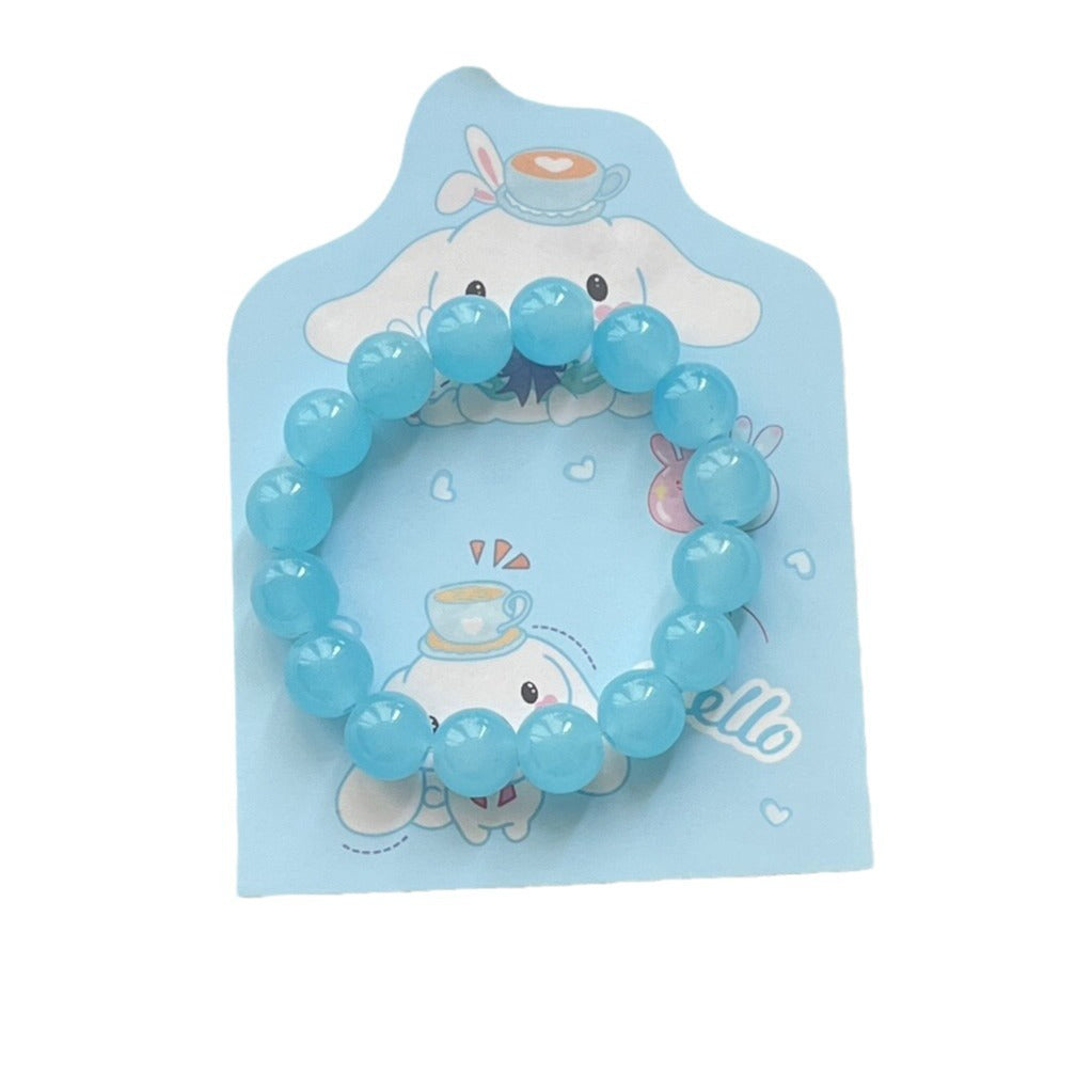 Crystal Clow Pliable Temperament Gradient Color Ice Transparent Buddha Beads Bracelet