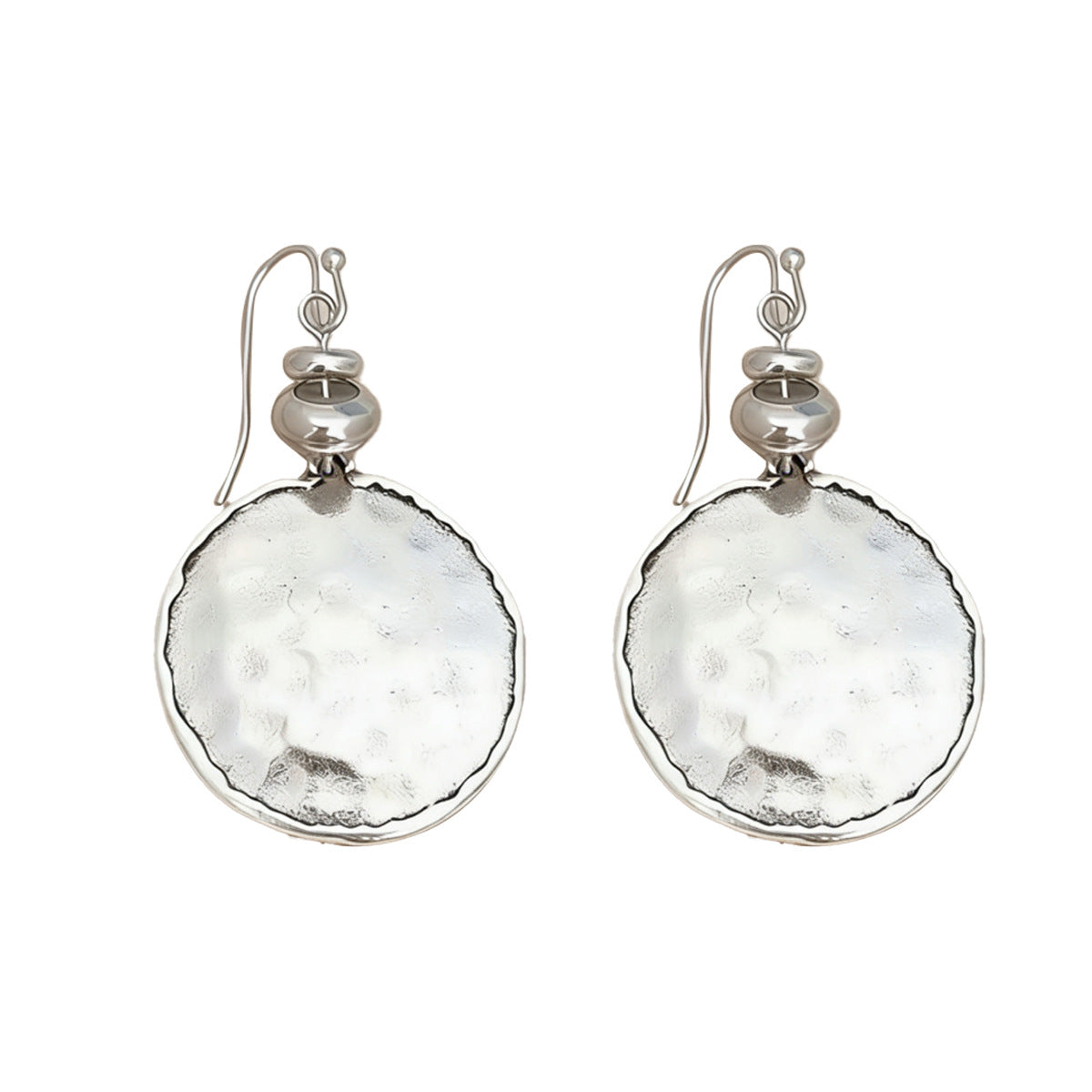 Style Simple Geometric Round Metal Design Earrings