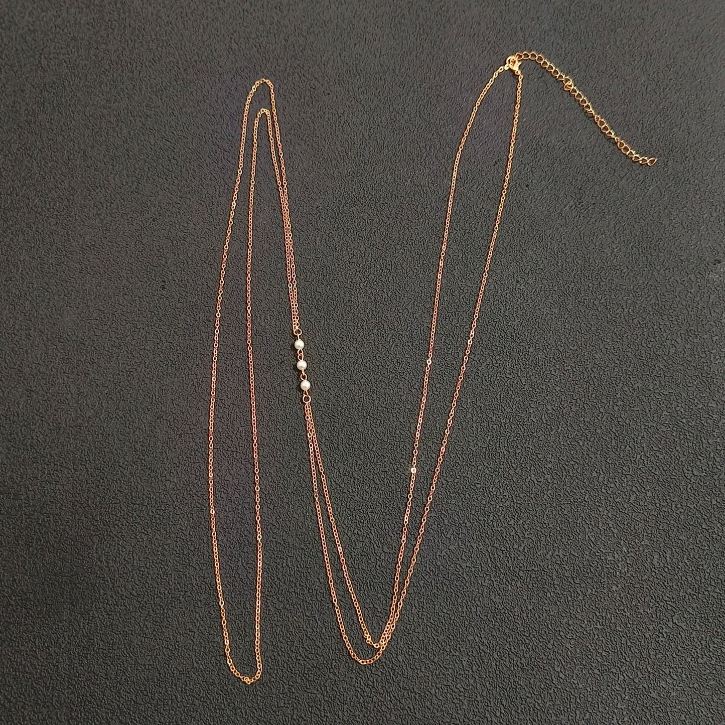 Women's Simple Chest Sexy Pearl Chain Body Necklaces