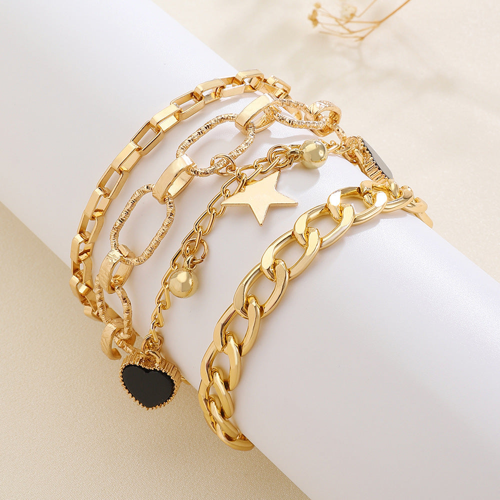 Trendy Alloy Combination Punk Hip Hop Bracelets