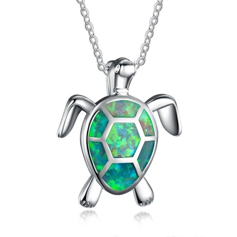 Opal Turtle Simple Ocean Heart Popular Pendants