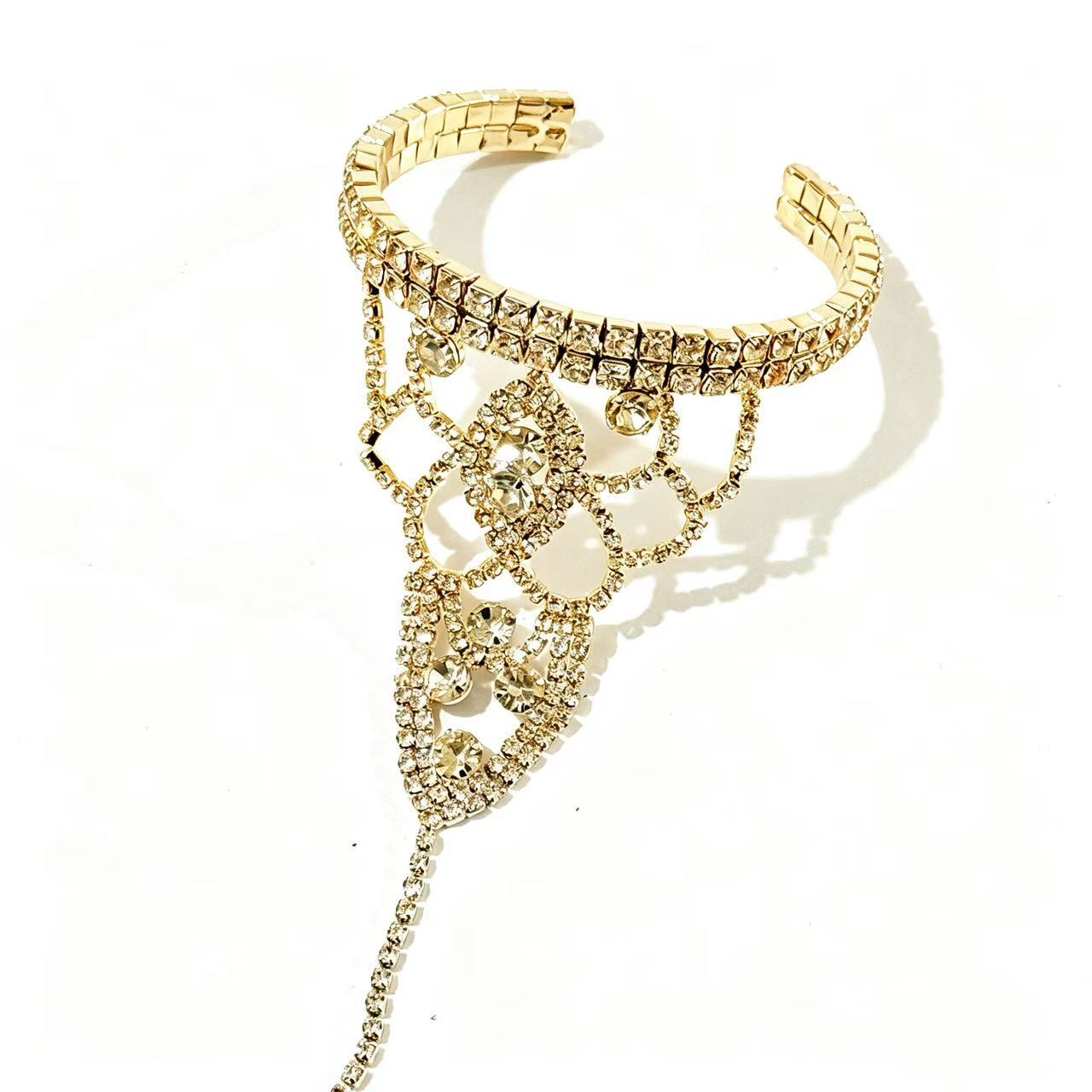 Women's Popular Nightclub Wrist Rhinestone Tassel Female Bracelets