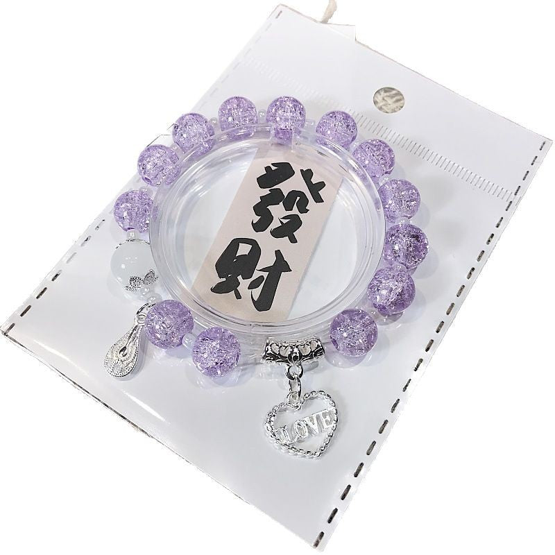 Glass Crystal Fresh Sweet Beaded Hand Greeting Bracelets