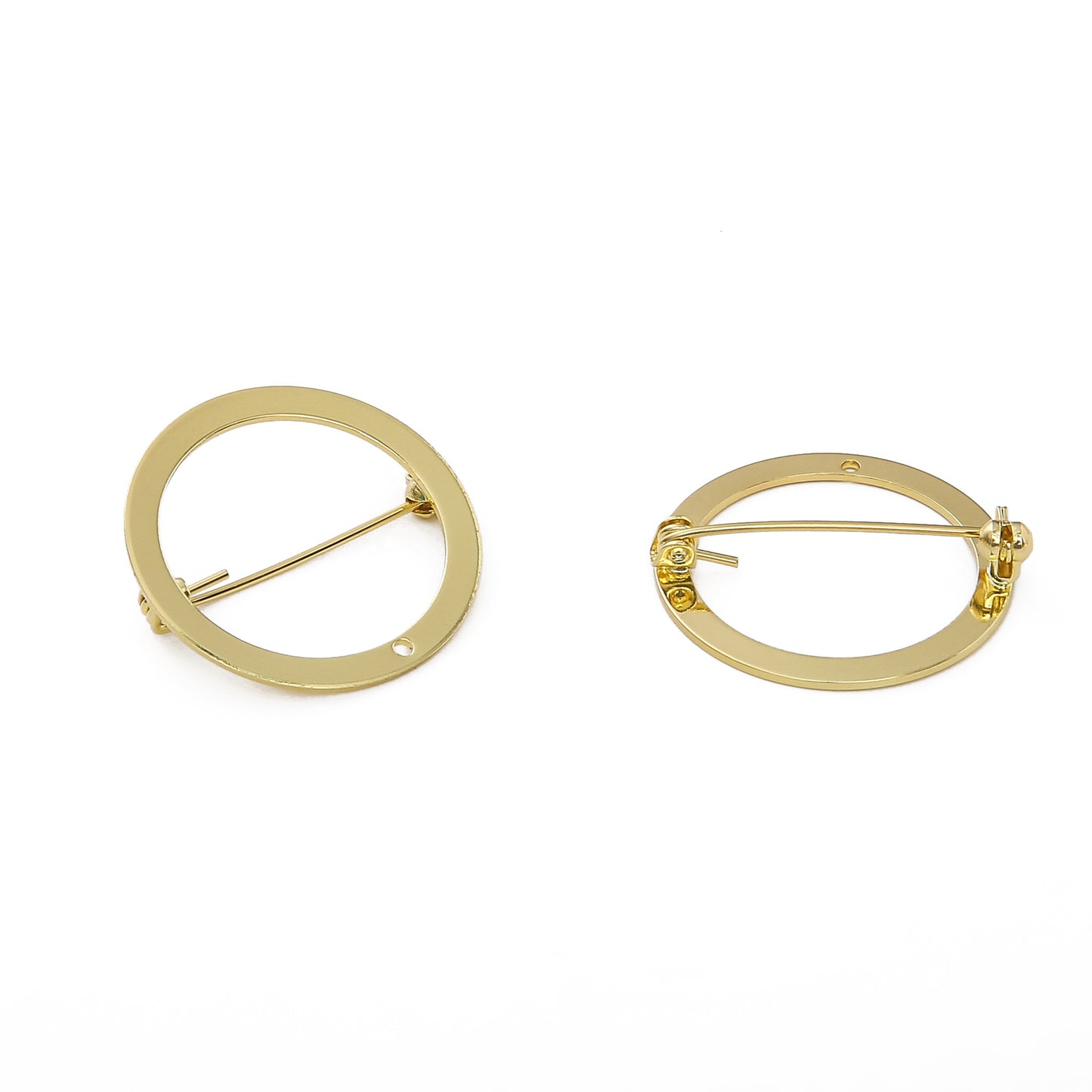 Retaining Gilded Hollow Toroidal Safety Brooch Handmade Garland Jewelry Accessories
