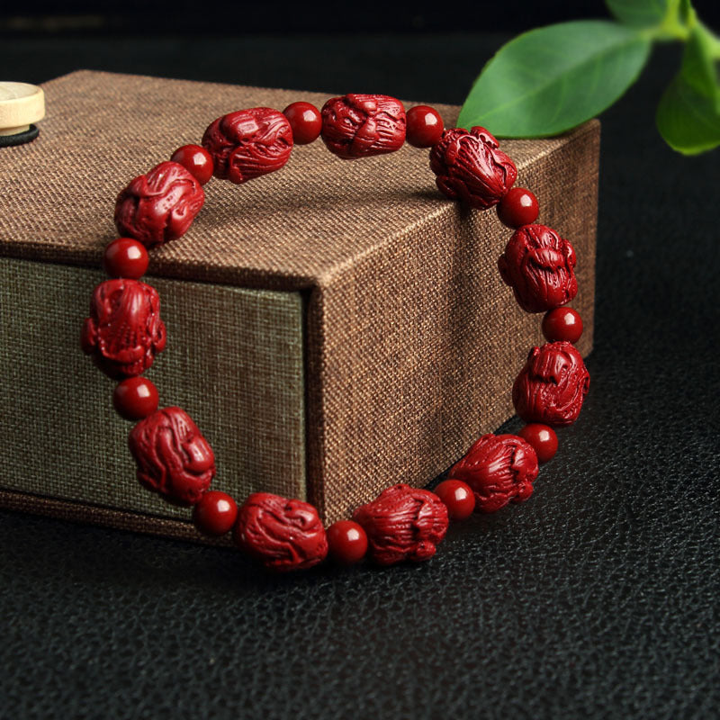 Women's Single Circle Multi Life Red Five Gods Of Bracelet